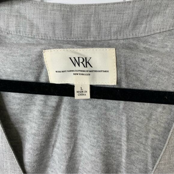 WRK cotton button front cardigan size large men’s minimalist academia - Picture 5 of 5